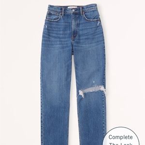 Abercrombie & Fitch Curve Love Ultra High Rise 90s Straight Jean